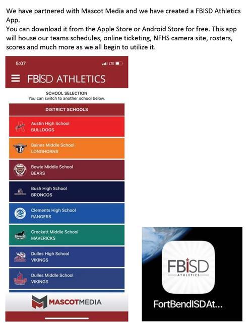 FBISD Athletics App
